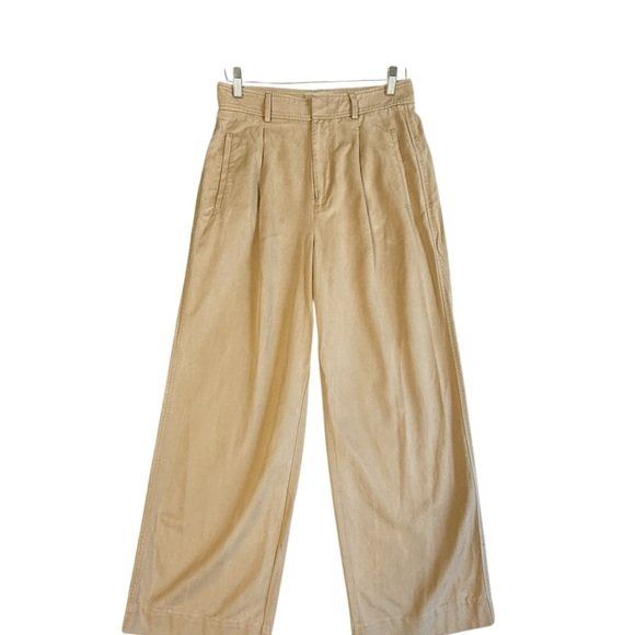 Everlane The Draper Pleated Pant in Buttersmooth Tan. Size 6S #1639 - Picture 6 of 8